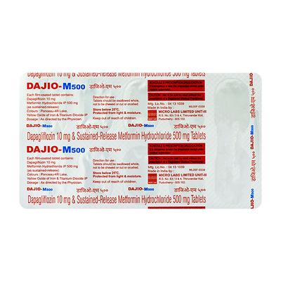 DAJIO M 500 Tablet 10's - Diabetes-Ant