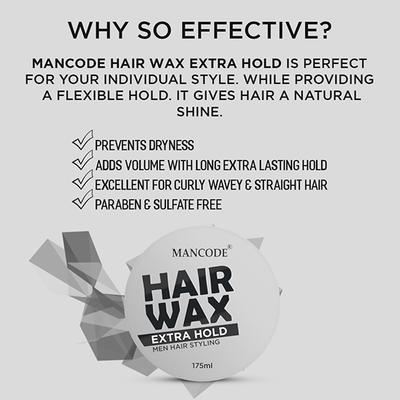 Mancode Hair Gel Wax Extra hold 175 ml - Hair Gels & Waxes