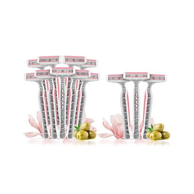 LetsShave Evior 3 Plus Disposable Razor - Women (Pack of 12) - Hair Removal Accessories
