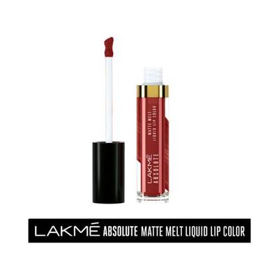 Lakme Absolute Matte Melt Liquid Lip Color Mocha Shot 6 ml - Liquid Lipsticks