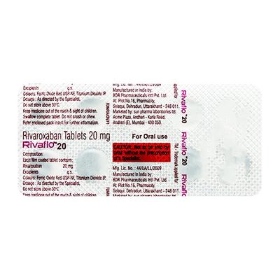 RIVAFLO 20 Tablet 10's - Blood Clot-Ant