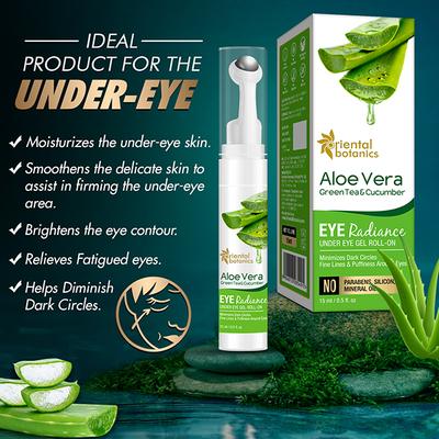 Oriental Botanics Aloe Vera, Green Tea & Cucumber Under Eye Gel Roll On 15 ml - Under Eye Creams & Serums
