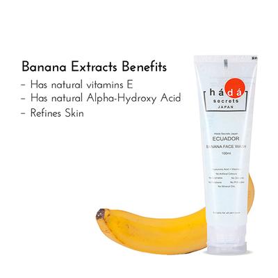Hada Secrets Japan Ecuador Banana Facewash 110 ml - Face Wash & Cleansers