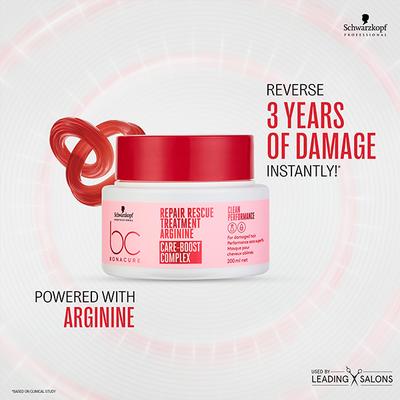 Schwarzkopf Professional Bonacure Repair Rescue Treatment with Arginine,with Vegan Keratin 200 ml - Hair Masks & Packs