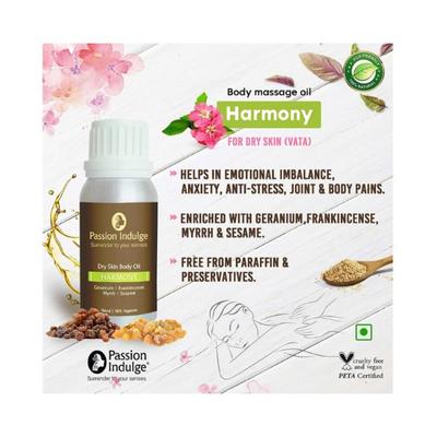 Passion Indulge Harmony Body Massage Oil For Dry Skin 100 ml - Massage Oils