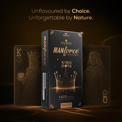 Manforce King Dots Condoms 3's - Plain/Flavoured Condoms