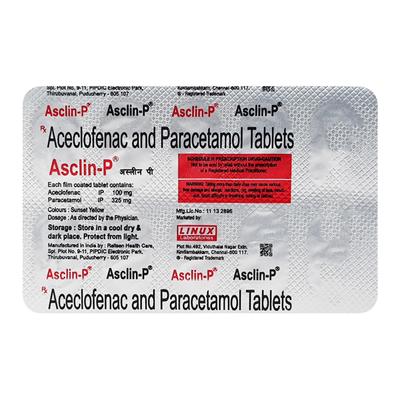 Asclin P Tablet 10'S - Pain relief-Nsa