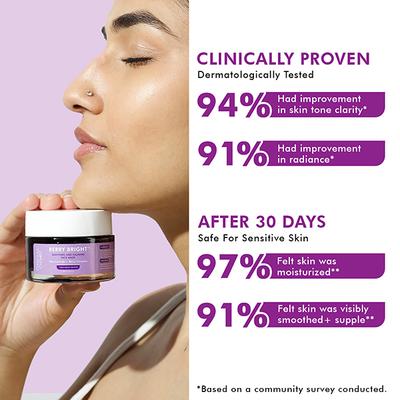 Conscious Chemist Berry Bright Soothing and Calming Gel Mask with Niacinamide & Berry Complex 50 gm - Face Mask