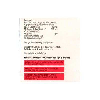 DAPNAT M 10/500 Tablet 10's - Diabetes-Ant