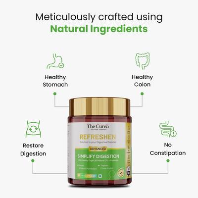 The Curen Refreshen Advanced Simplify Digestion Veg Capsule 60's - Digestive Health
