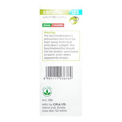 Seroflo 125 Synchrobreathe with Dose Counter 120MD Inhaler 9.6g - Asthma/COPD-Ast