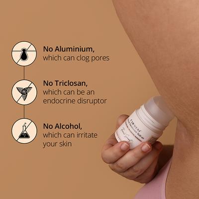 Carmesi Natural Deodorant Roll-On for Women, Controls Sweat & Odour All Day, Floral Sunset 50 ml - Women Deodorants/Roll-Ons