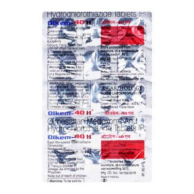Olkem H 40mg Tablet 15'S - Hypertension-Ang