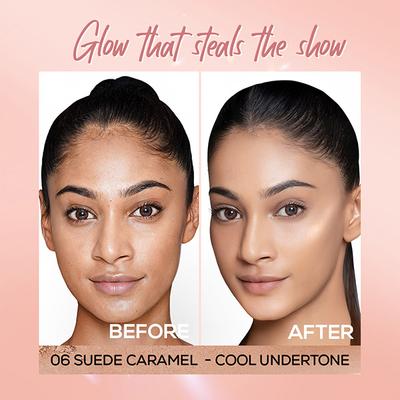 Renee Cosmetics Lumi Glow Highlighting Compact Suede Caramel 9 gm - Compact Powder