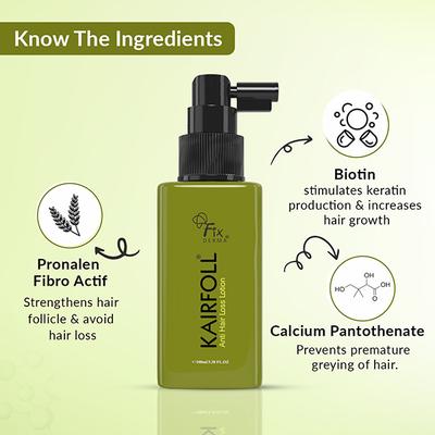 Fixderma Kairfoll Anti Hair Loss Lotion 100 ml - Hair Lotions & Tonics
