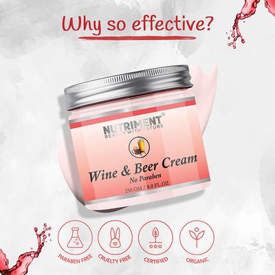 Nutriment Wine and Beer Cream All Skin Type 250 gm - Lotions & Creams