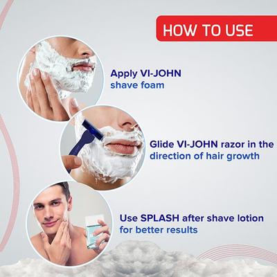 VI-John Hard Skin Shaving Bacterial Cool 400gm - Shaving Foams