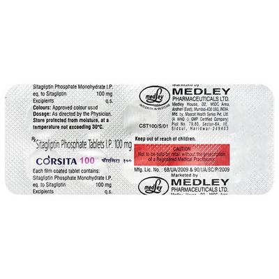 CORSITA 100 Tablet 10's - Diabetes-Ant