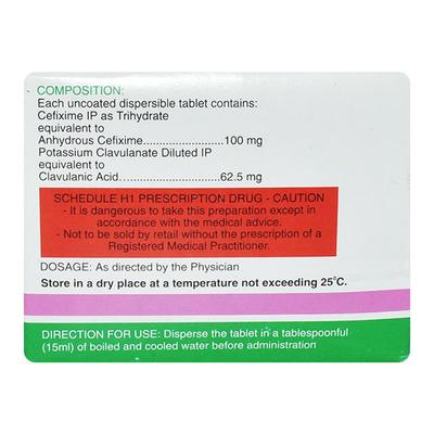 Zifi CV DT 100mg Tablet 10'S - Bacterial Infections-Cep