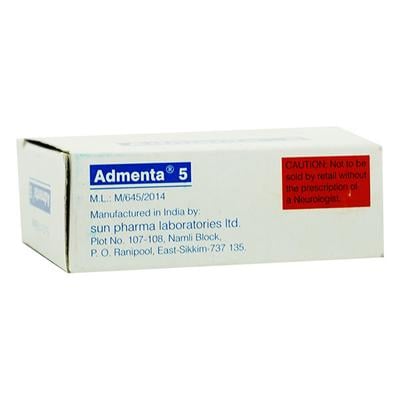 Admenta 5mg Tablet 10'S - Alzheimer-Neu