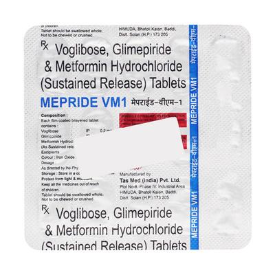 MEPRIDE VM 1mg Tablet 15's - Diabetes-Ant