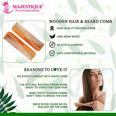 Majestique Wooden Hair Comb - Hair Combs