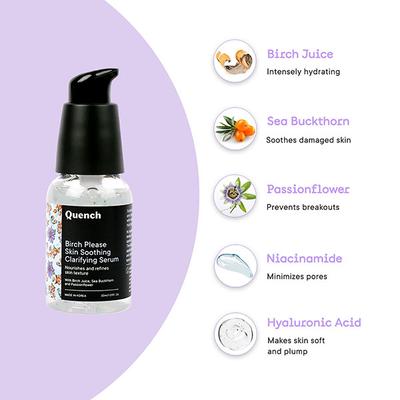 Quench Botanics Birch Please Skin Soothing Clarifying Serum 30 ml - Face Gels