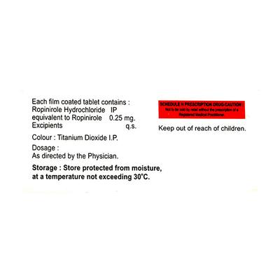 Roparil 0.25mg Tablet 10'S - Parkinsonism-Ana