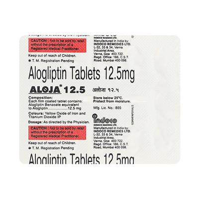 ALOJA 12.5mg Tablet 10's - Diabetes-Ant