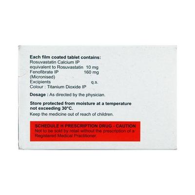 Rosave F 10mg Tablet 15'S - High Cholesterol-Dys