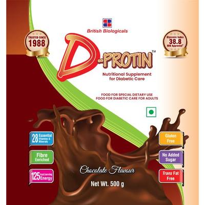 D Protin Chocolate Powder 500 gm - Protein Drink