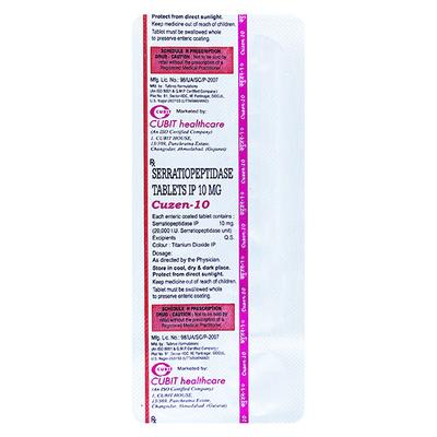 CUZEN 10 Tablet 10's - Pain relief-Ant