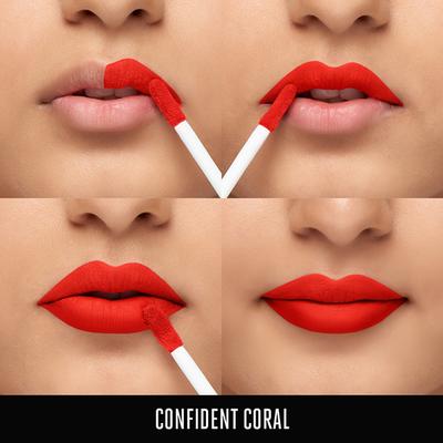 Lakme 9to5 Primer + Matte Liquid Lip Color MO1 Confident Coral 4.2 ml - Primer