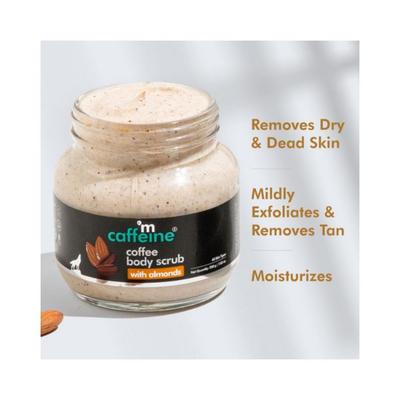 Mcaffeine Creamy Coffee Body Scrub with Almonds , Exfoliates, Removes and Dry Skin 200gm - Scrubs & Exfoliants