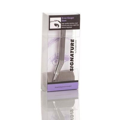 Basicare 5001 SIGNATURE BROW GAUGER SLANT TWEEZERS WITH POUCH 1's - Tweezers