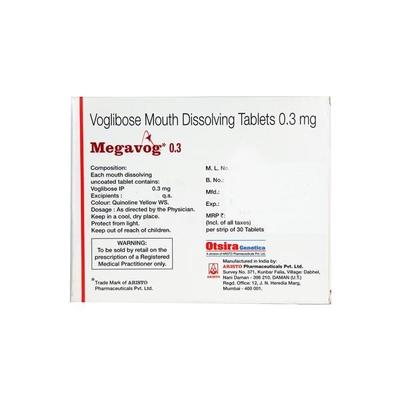 Megavog 0.3mg Tablet 30'S - Diabetes-Ant