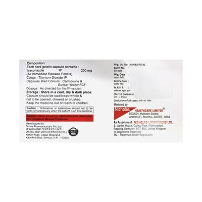 YEACON 200 Capsule 10's - Fungal Infections-Anf