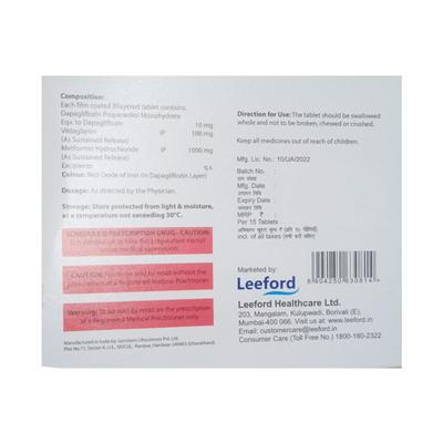 DAPAFORD 10 VDM FORTE Tablet 15's - Diabetes-Ant