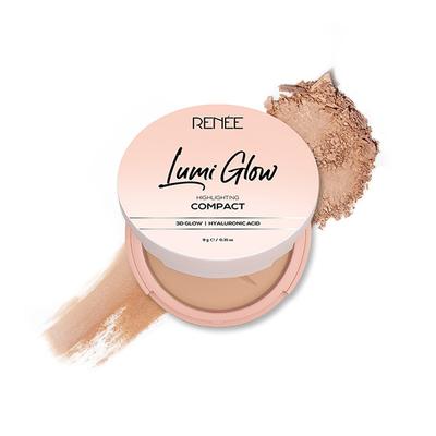 Renee Cosmetics Lumi Glow Highlighting Compact Chiffon Cocoa 9 gm - Compact Powder