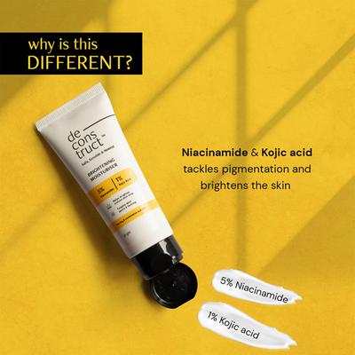 Deconstruct Niacinamide Brightening Moisturizer 5% Niacinamide + 1% Kojic Acid + 3% Vitamin C + Vitamin E 50 gm - Face Moisturizers