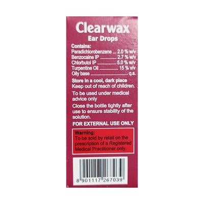 Clearwax Ear Drops 10ml - Ear Conditions-Oth