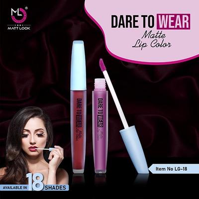 Matt Look Dare To Wear Matt Liquid Lipstick Waterproof Rich Lip Color for Moisturised Kissable Lips 08 3.5 ml - Lipsticks