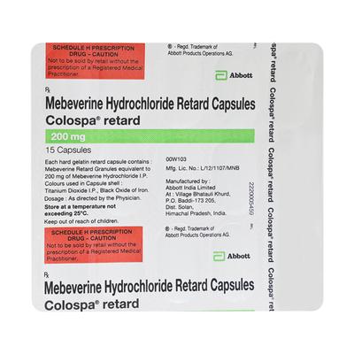Colospa Retard 200mg Capsule 15'S - Muscle Cramps/Spasticity-Mus