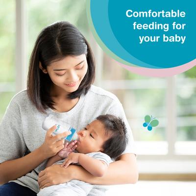 Vega Baby & Mom Tritan Feeding Bottle Regular Neck - Blue 150ml - Feeding & Nursing