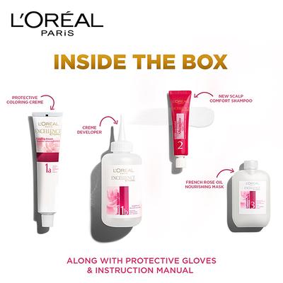 L'Oreal Paris Excellence Creme Hair Color, 1 Black 168 Gm - Crème