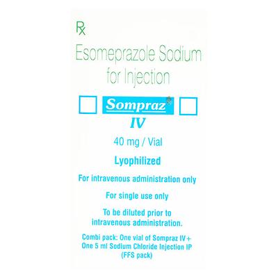 SOMPRAZ IV 40mg Injection 1's - Ulcer/Reflux/Flatulence-Aaa