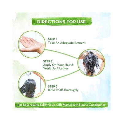 Mamaearth Henna Shampoo for Grey Hair with Henna and Deep Roast Coffee for Premature Greying 250 ml - Shampoos