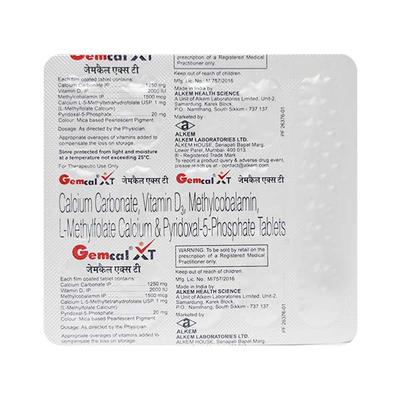 GEMCAL XT Tablet 15's - Supplements-Sup