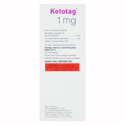 KETOTAG 1mg Syrup 60ml - Asthma/COPD-Ast