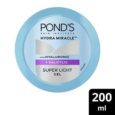 Pond's Hydra Miracle Super Light Gel with Hyaluronic Acid & Salicylic 200 gm - Face Moisturizers